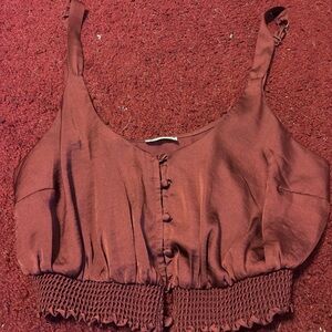 INTIMATELY FREE PEOPLE SZ XS CROP BRALETTE TOP EUC BURGUNDY